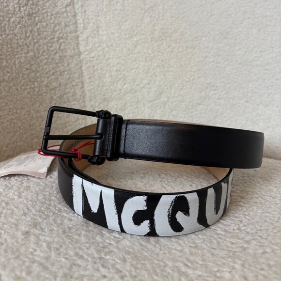 Alexander McQueen Logo Belt M - Picture 2 of 5